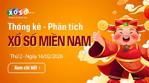 Thống Kê XSMN 16/02/2026 - XS Miền Nam Thứ 2 Ngày 16/02 (29 Tết)