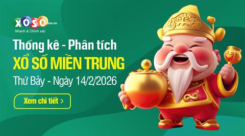 Thống kê XSMT 14/2/2026 - Phân tích Xổ số Miền Trung 14-2 Thứ 7