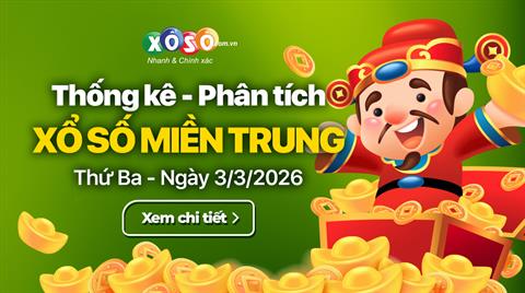Thống kê XSMT 3/3/2026 - Phân tích Xổ số Miền Trung 3-3 Thứ 3