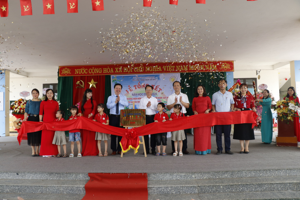 Công trình dược xây dựng từ nguồn thu xổ số - trường Mầm non Cổ dô huyện Ba Vì