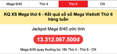 Thong ke ket qua Xo so Mega 6-45-Thu-6 Thong ke ket qua Xo so Mega 6-45-Thu-6