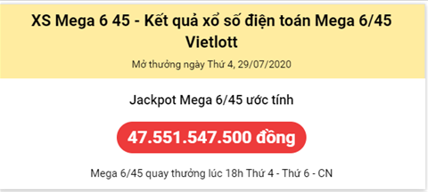 Thong ke Vietlott 29072020 - Phan tich Xo so Mega 645 29-07 Thu 4 hinh anh