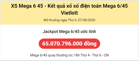 Thong ke Vietlott 07082020 - Phan tich Xo so Mega 645 Thu 6 hinh anh