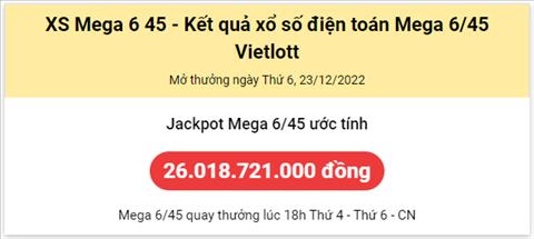 Thong ke Vietlott 23122022 - Phan tich Xo so Mega 645 Thu 6 hinh anh
