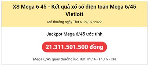 Thong ke Vietlott 29072022 - Phan tich Xo so Mega 645 Thu 6 hinh anh